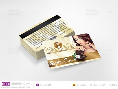 Plastic Gift Card Template - GCD-05108A