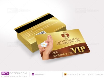 Plastic VIP Card Template- VIP-00020