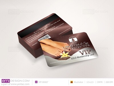 Plastic VIP Card Template- VIP-00007