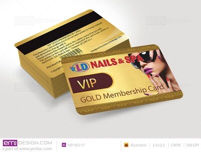 VIP Card Nail Salon Template 5117