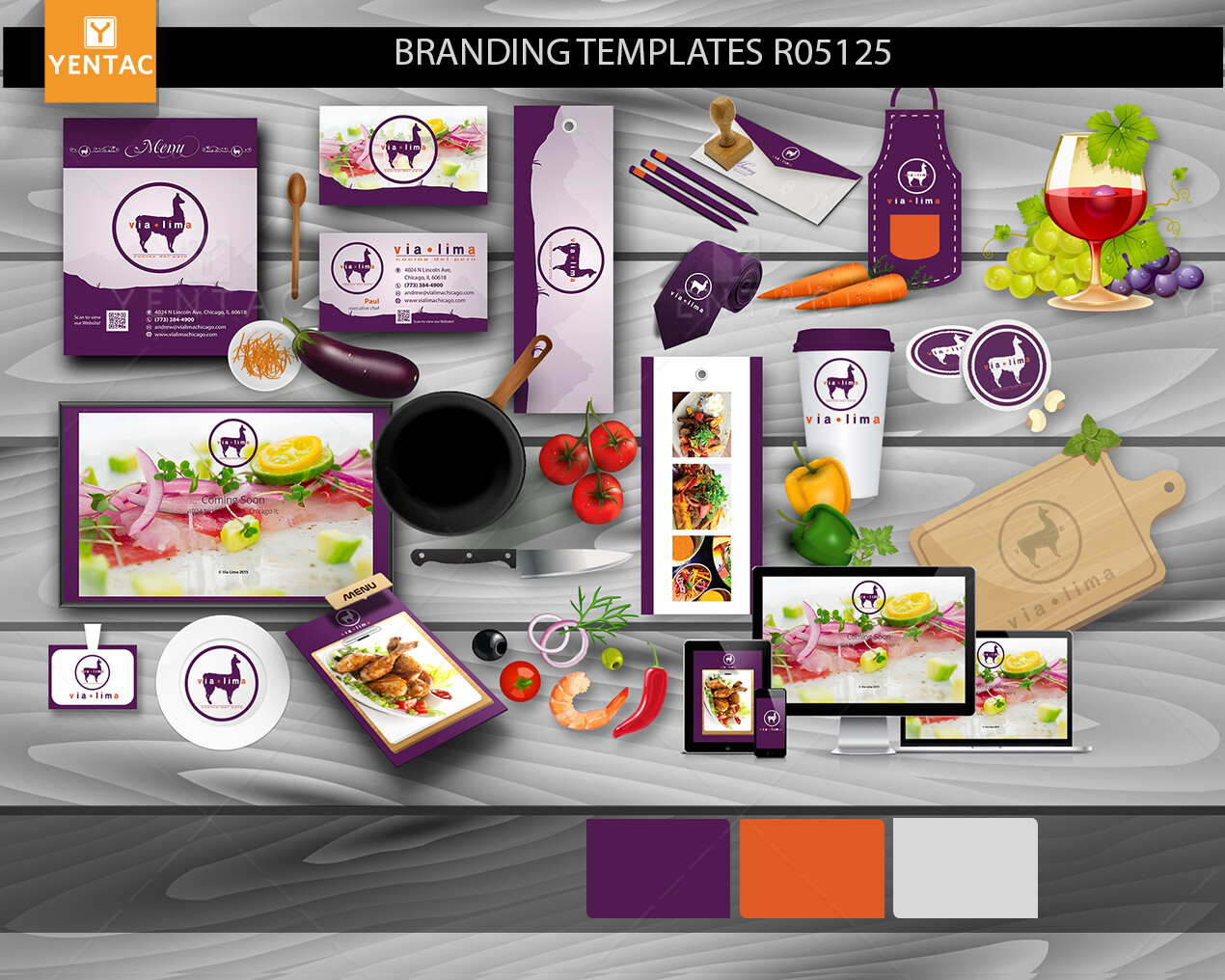 Purple 2 Demo Brand Guideline Restaurant Template
