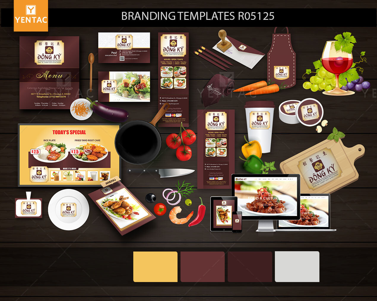 Brown  Brand Guideline - Demo Restaurant Template