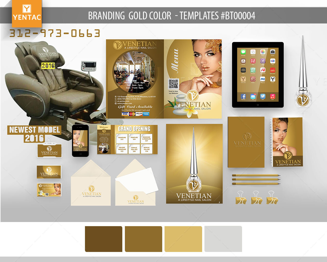 Gold Demo Full Brand Guideline Beauty Nail Salon Template