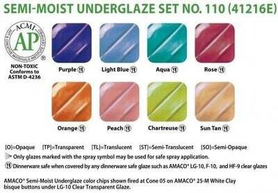 Semi-Moist Underglaze Set #110