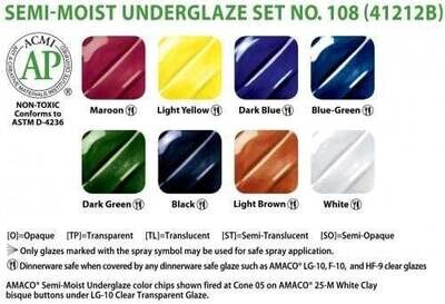 Semi-Moist Underglaze Set #108