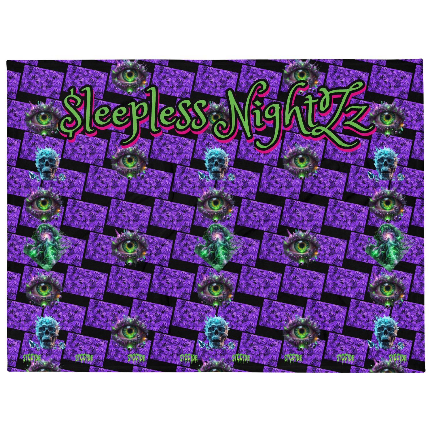 $yccyde $leepless Nightz Killa CU$H CouchBlanket (great for picnicz)
