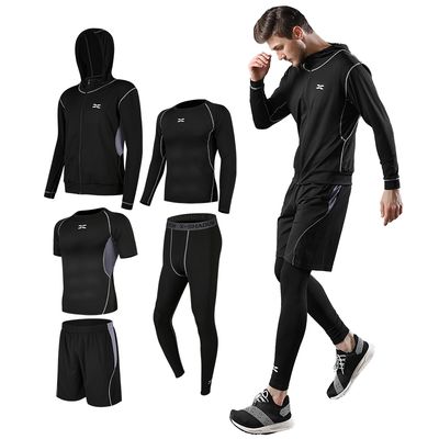 5 Pcs set Men&#39;s Fitness Compression Activewear