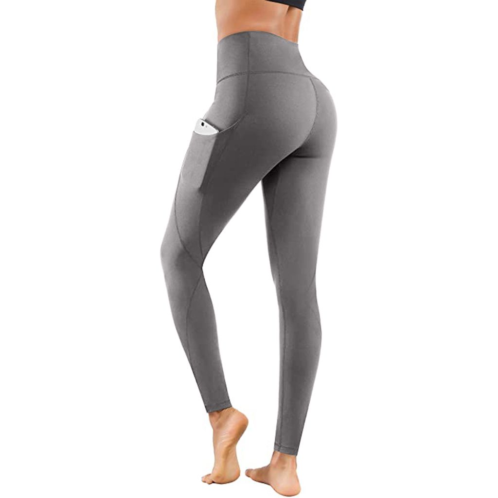 High Waist Yoga Pants with Pockets 4 Way Stretch 