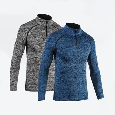 Slim Men Sport Long Sleeve Quick Dry Outdoor Jogging Top 