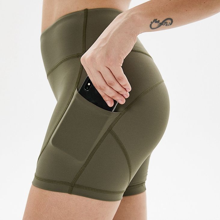 Women&#39;s Yoga Athletic Wear Fitness Shorts With Pocket 