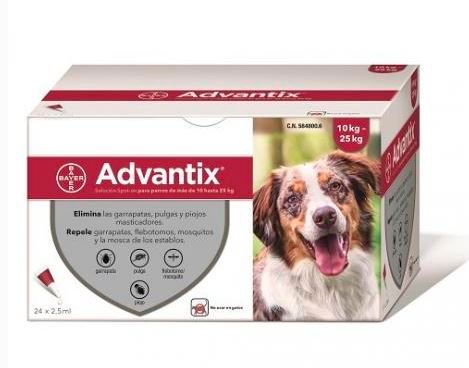 ADVANTIX PIPETA 10-25KG