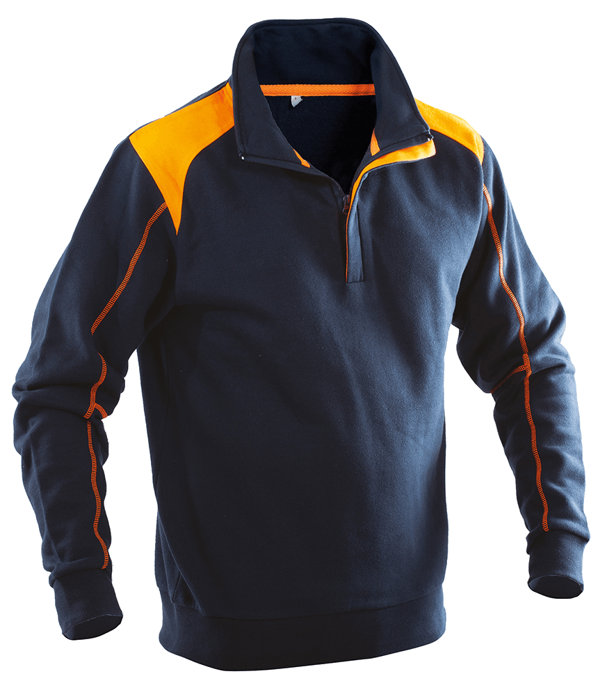 Felpa Quadrivalente, Colore: Blu - arancio