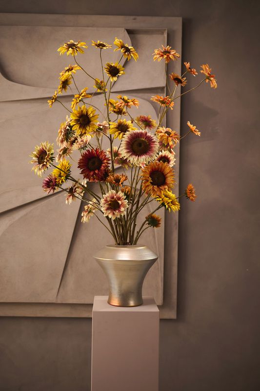 Silk-ka Zonnebloem tak oranje 75 cm