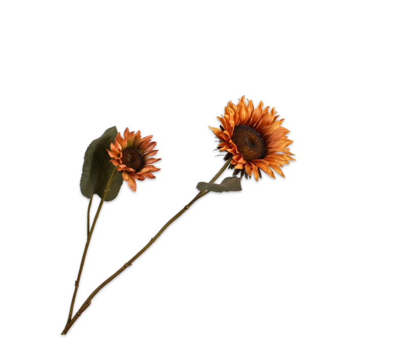 Silk-ka Zonnebloem tak oranje 75 cm