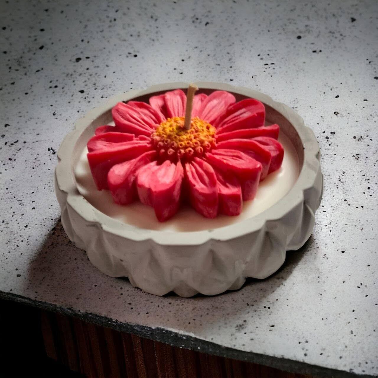 Rainbow Flowers in Plaster Bowls (smaller)