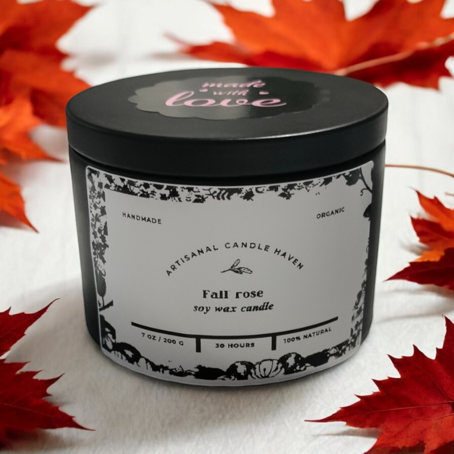 Fall rose ( with &quot;made with love&quot; sticker or not )