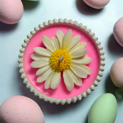 Flower in plaster bowl 
