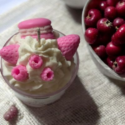 Strawberry Macaroon Dessert in a Glass small 