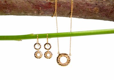 Golden dropseed Earrings