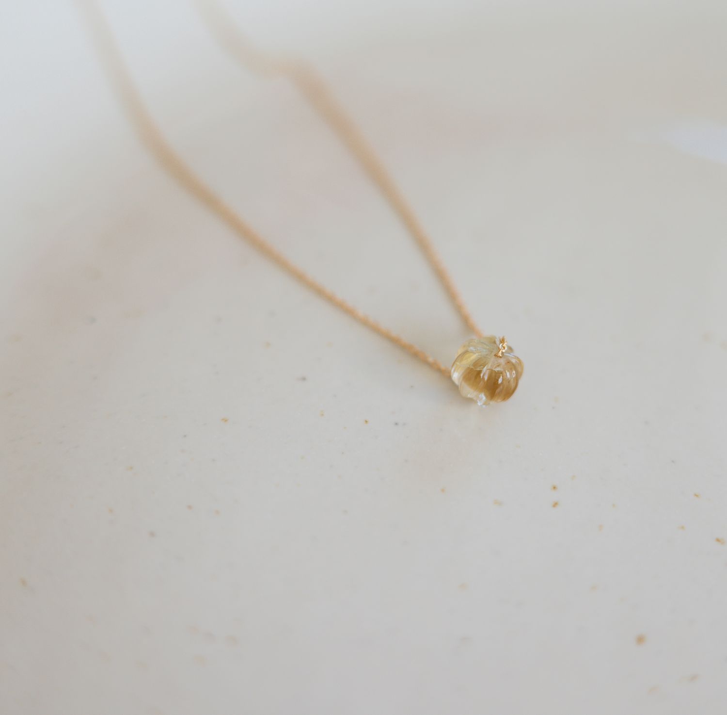 Citrine drop Necklace