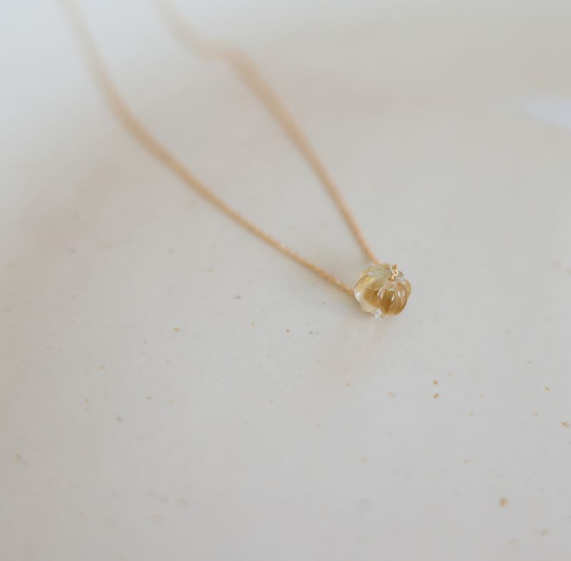 Citrine drop Necklace