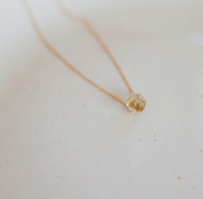 Citrine drop Necklace