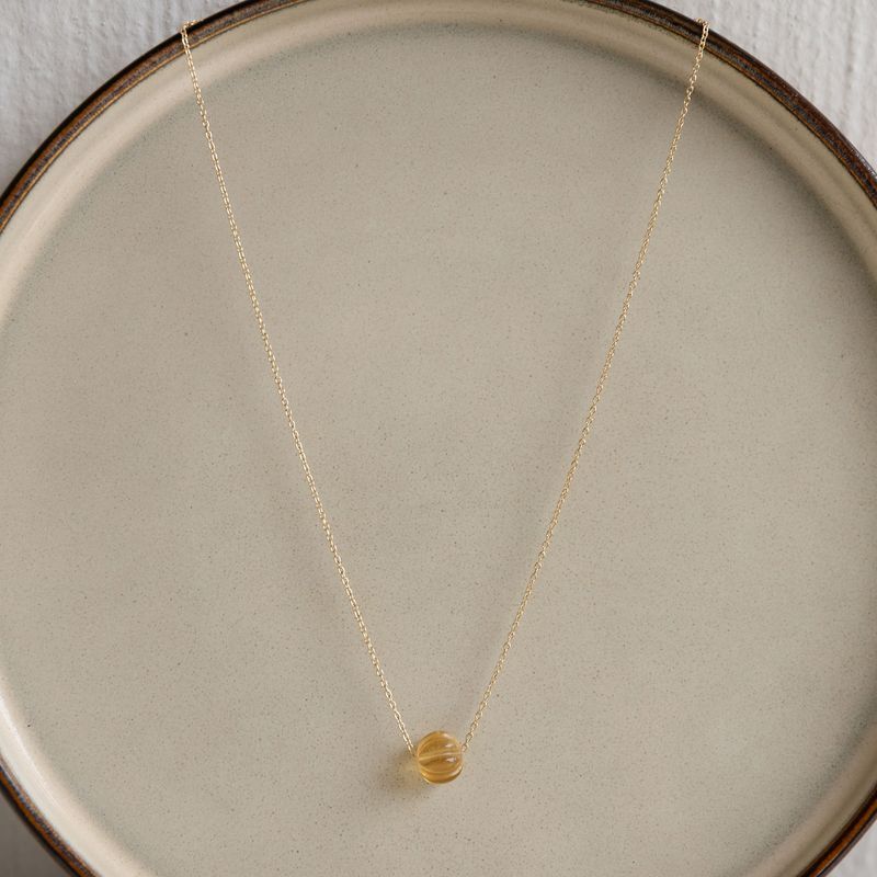 Citrine drop Necklace