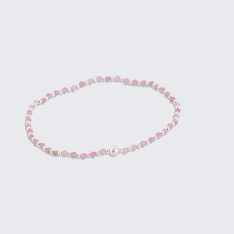 Summer Sorbet Pink Tourmaline Bracelet stack