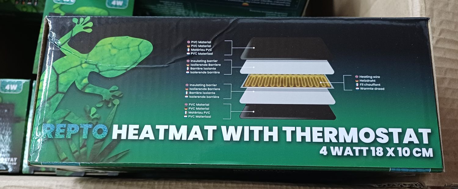Warmtemat met Thermostaat (Repto) 4W.