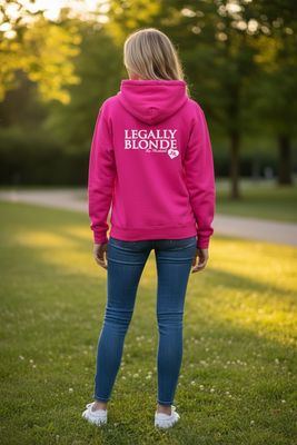 Zipped Hoodie (Hot Pink) - Legally Blonde - Adult