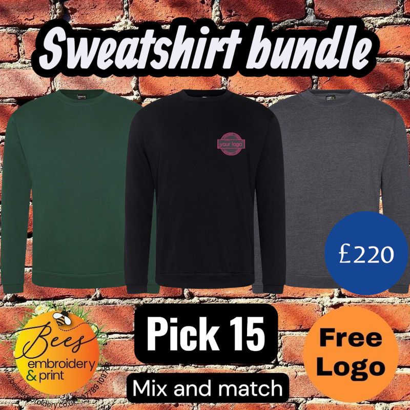 15 Jumper workwear bundle with free logo 