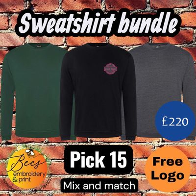 15 Jumper workwear bundle with free logo 