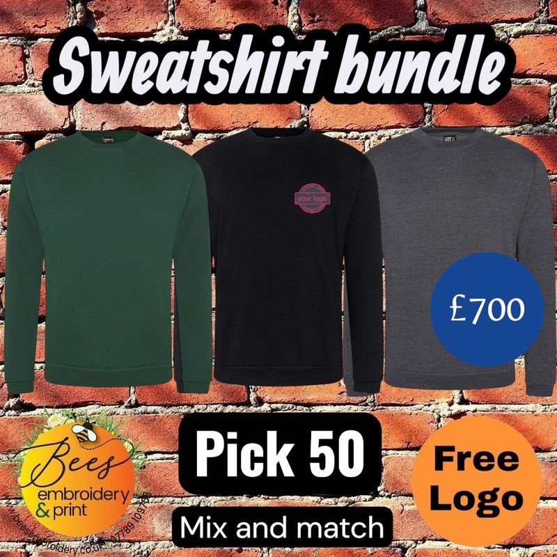 50 Jumper workwear bundle with free logo 
