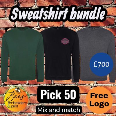 50 Jumper workwear bundle with free logo 