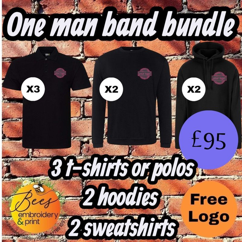 One man band bundle with free left chest logo - Workwear One man band bundle with free left chest logo - Workwear
