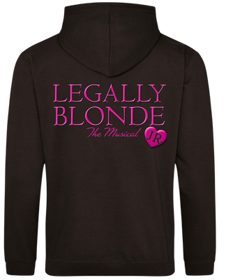 Zipped Hoodie (Black) - Legally Blonde - Adult Zipped Hoodie (Black) - Legally Blonde - Adult