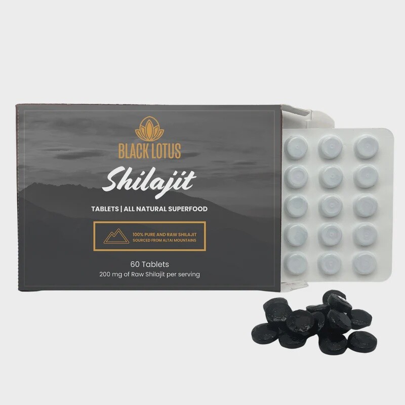 SHILAJIT 200 MG TABLETS, Size: 60 TABLETS