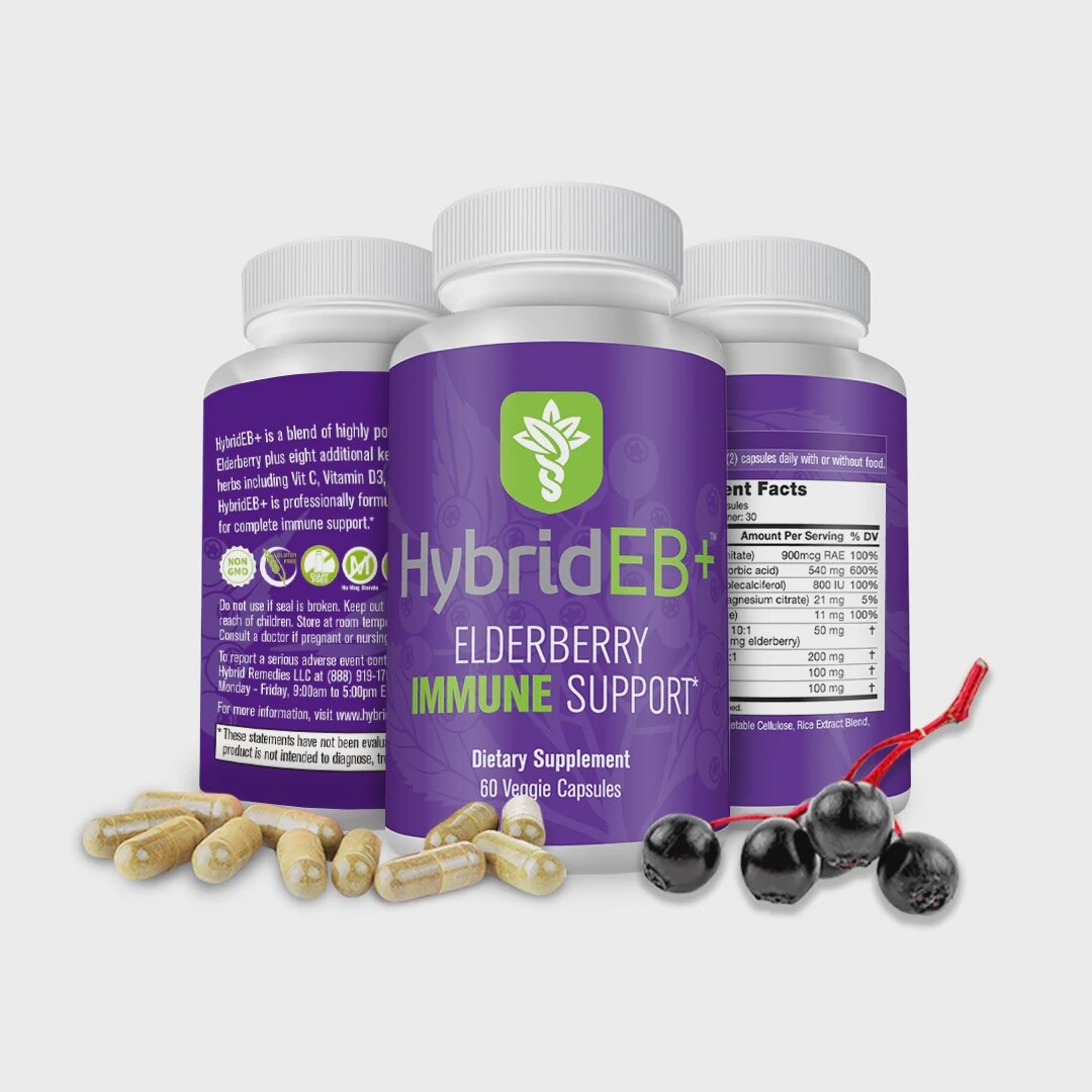 HYBRIDEB+ ELDERBERRY IMMUNE SUPPORT, Size: 60 VCAPS