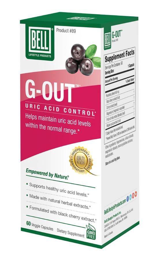 G-OUT URIC ACID SUPPORT, Size: 60 VCAPS