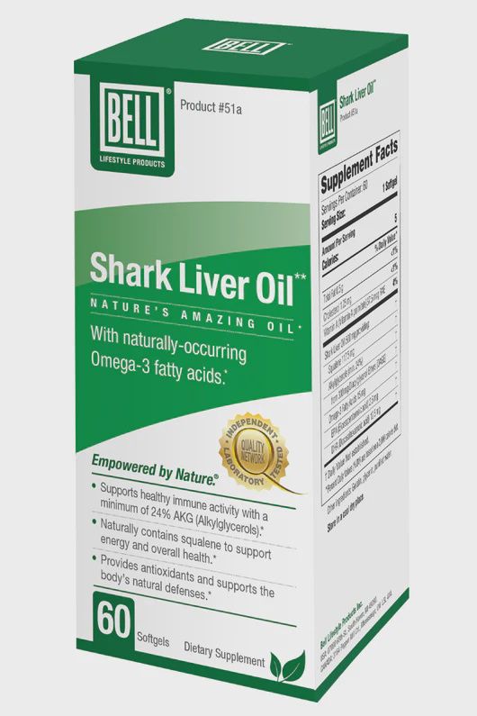 BL SHARK LIVER OIL, Size: 60 SOFTGELS