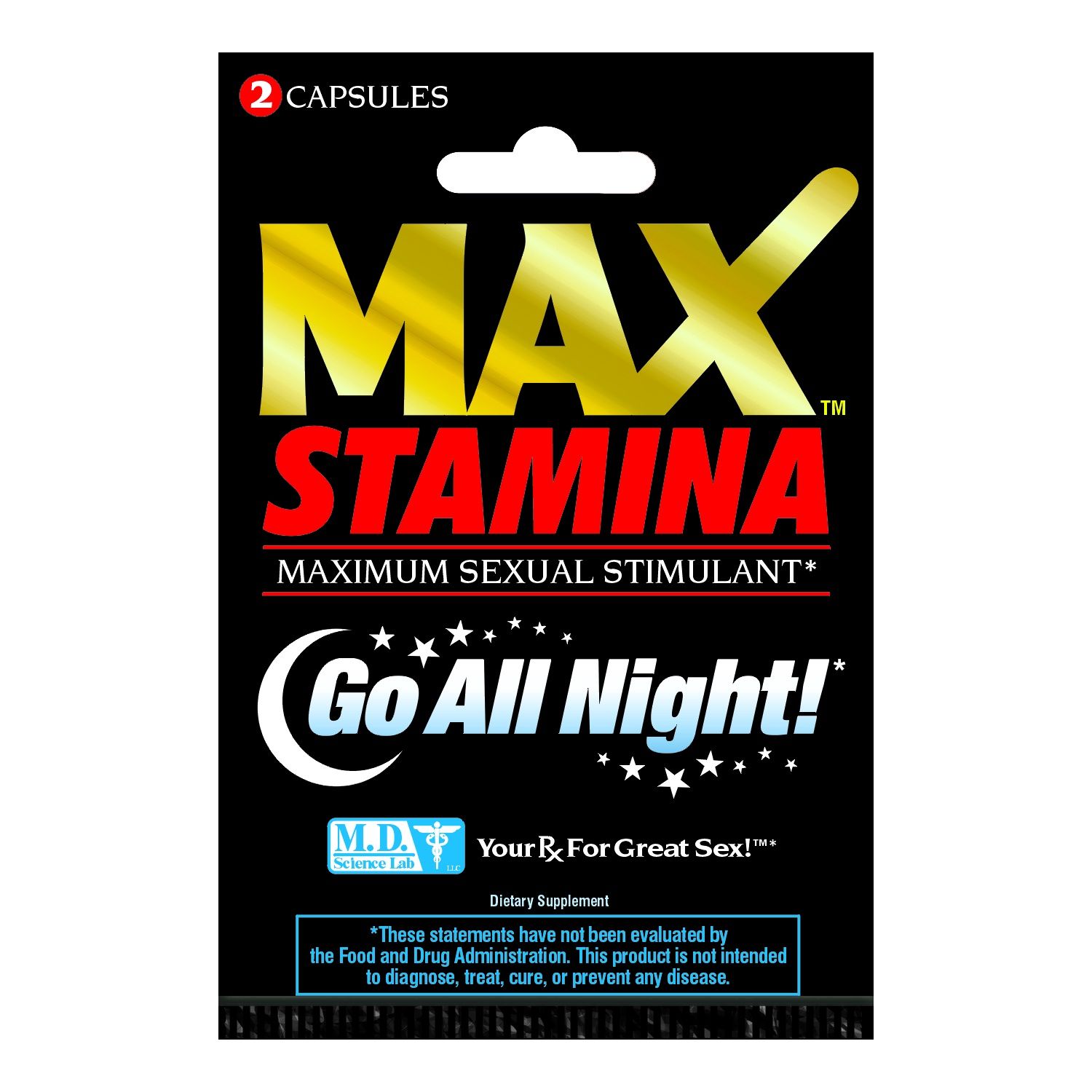 MAX STAMINA MAXIMUM SEXUAL STIMULANT, Size: 2 TABS