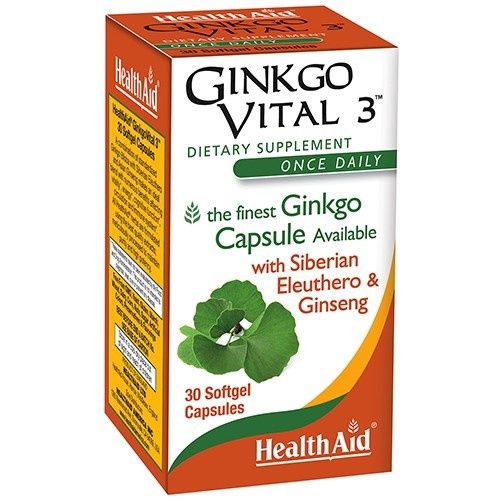 GINKGO VITAL 3, Size: 30 SOFTGELS