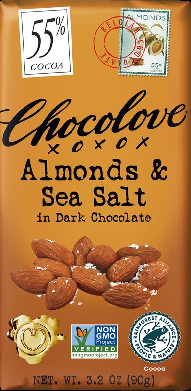ALMONDS &amp; SEA SALT IN DARK CHOCOLATE