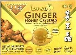 LEMON GINGER HONEY CRYSTALS, Size: 10 SACHETS