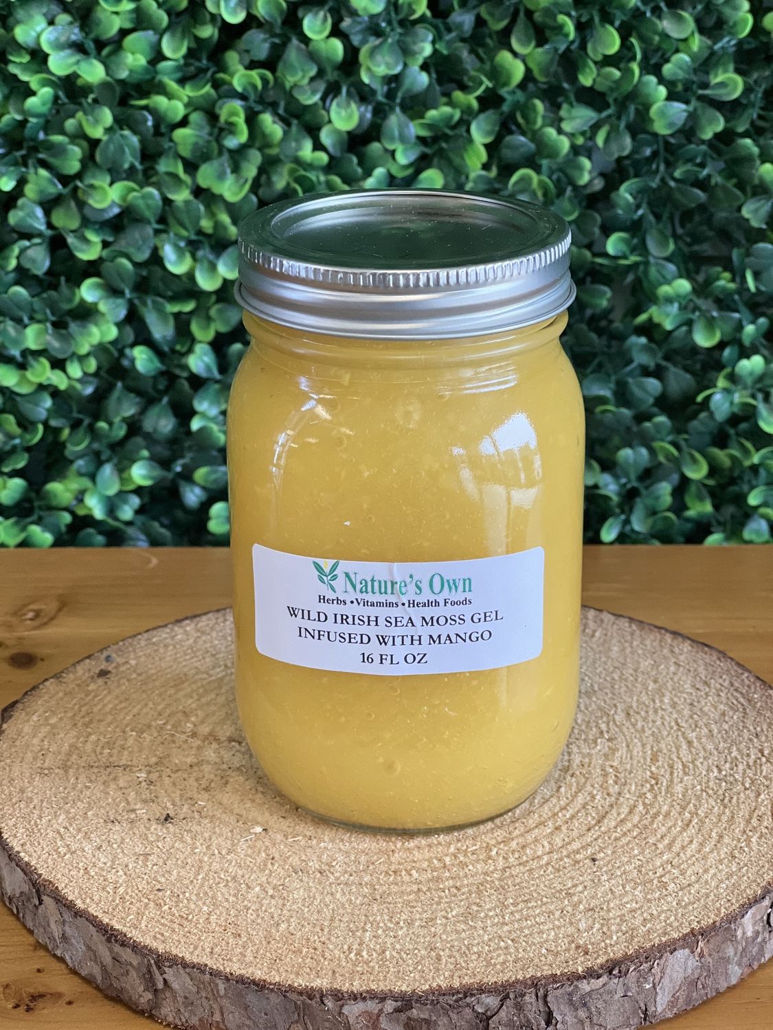 WILD CRAFTED IRISH SEA MOSS GEL WITH ORGANIC MANGO, Size: 16 FL OZ