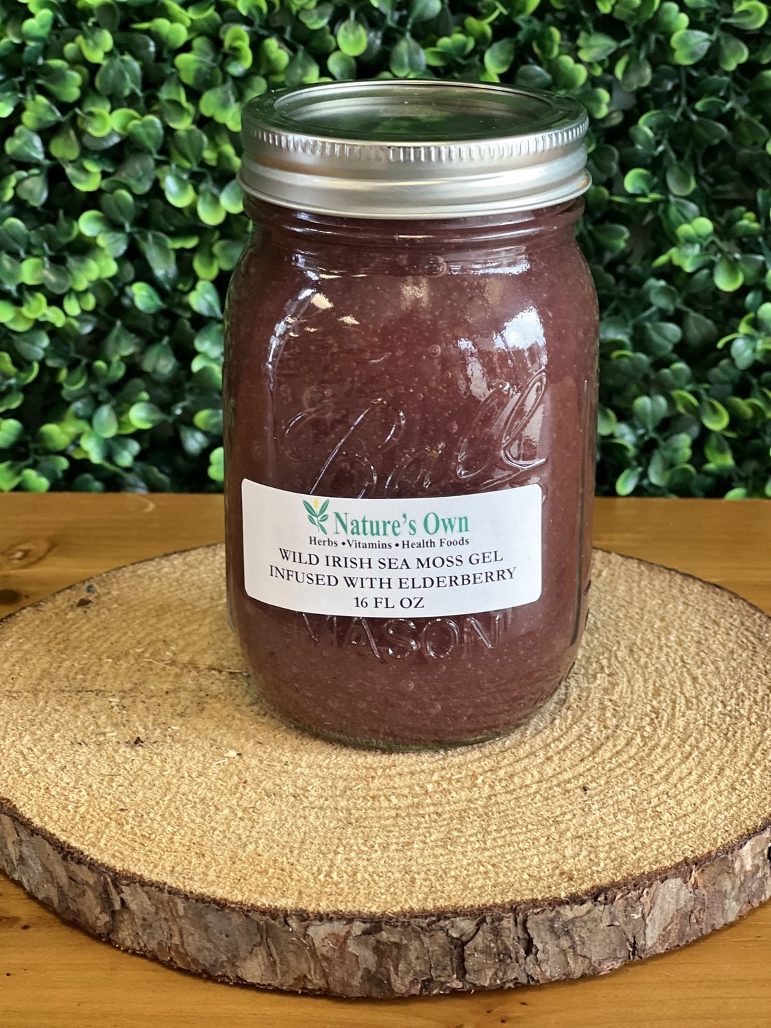 WILD CRAFTED IRISH SEA MOSS GEL WITH ELDERBERRY, Size: 16 FL OZ