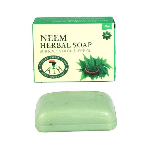 NEEM HERBAL SOAP WITH BLACK SEED OIL AND HEMP OIL, Size: 5 OZ