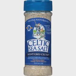 LIGHT GREY CELTIC SEA SALT SHAKER JAR, Size: 8 OZ