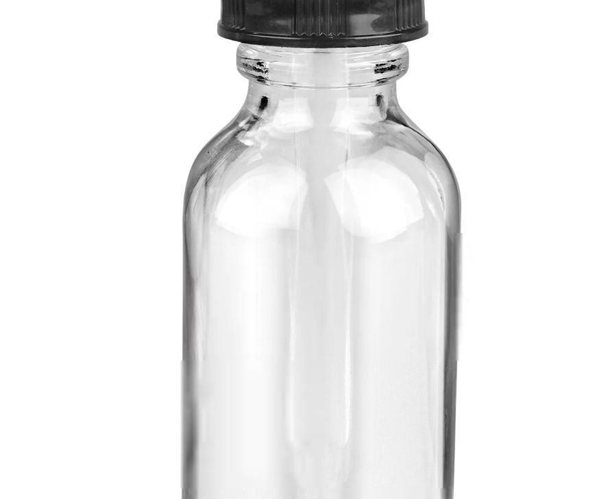 EMPTY GLASS BOTTLE WITH DROPPER, Size: 1 FL OZ