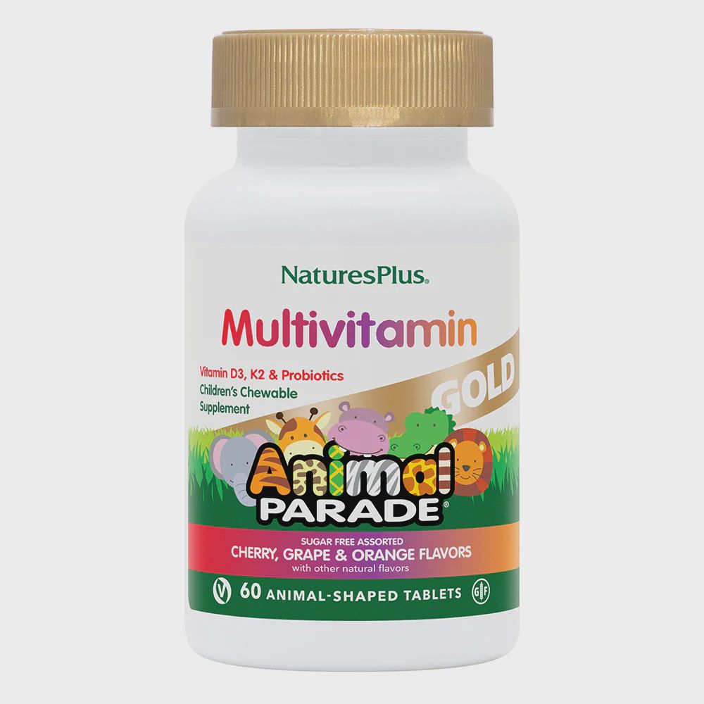 ANIMAL PARADE GOLD MULTIVITAMIN CHILDREN’S CHEWABLE - ASSORTED, Size: 60 VTABS